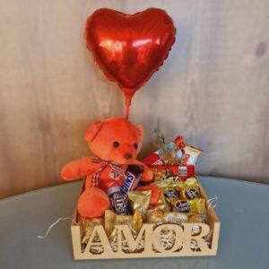 Cesta Amor - Ursinho e chocolates