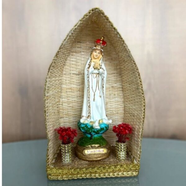 Gruta Artesanal Nossa Senhora de Fátima - 30cm